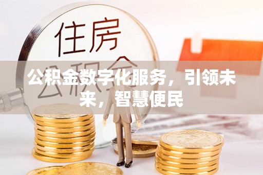 宿松公积金数字化服务，引领未来，智慧便民