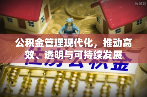宿松公积金管理现代化，推动高效、透明与可持续发展
