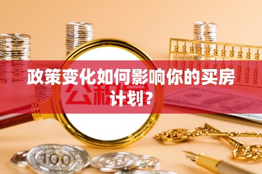 宿松政策变化如何影响你的买房计划？