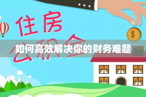 宿松如何高效解决你的财务难题