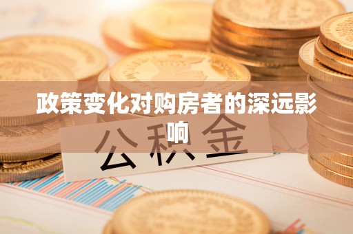 宿松政策变化对购房者的深远影响