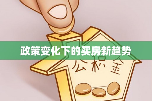 宿松政策变化下的买房新趋势