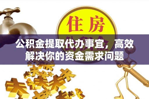 宿松公积金提取代办事宜，高效解决你的资金需求问题
