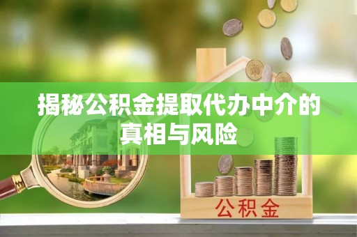 宿松揭秘公积金提取代办中介的真相与风险
