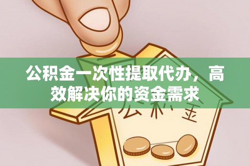 宿松公积金一次性提取代办，高效解决你的资金需求