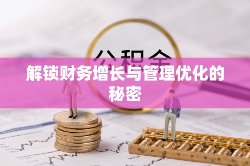 宿松解锁财务增长与管理优化的秘密